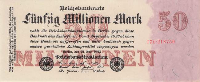 50 Million Mark 1923 ro.97b C